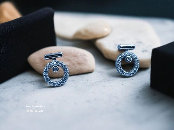 Avani Jewellers Silver Fancy Studs - 1.82