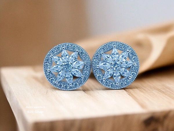 Avani Jewellers Silver Fancy Studs - 4.51