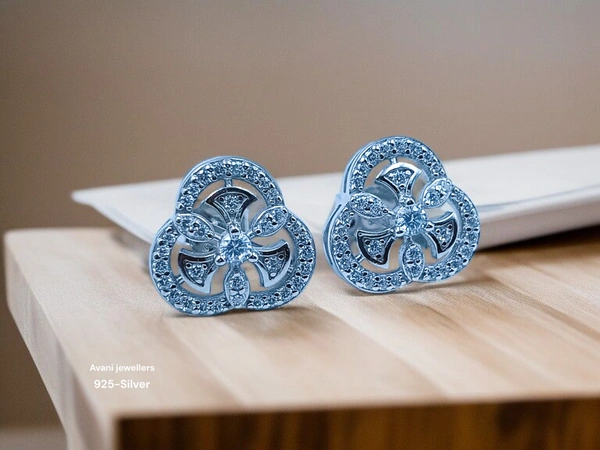 Avani Jewellers Silver Fancy Studs - 3.38