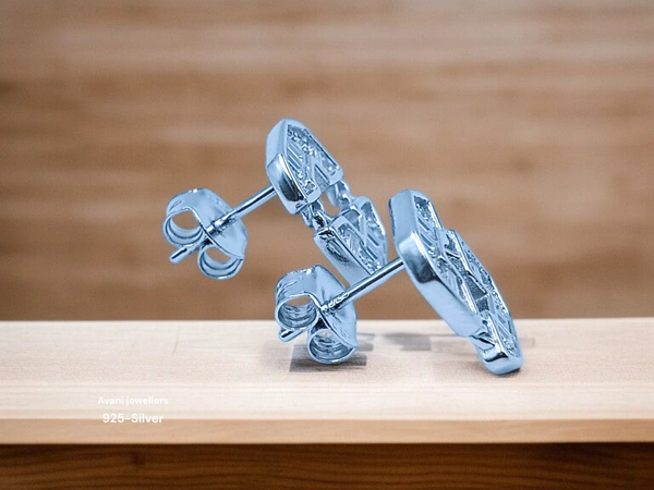 Avani Jewellers Silver Fancy Studs - 2.74