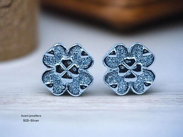 Avani Jewellers Silver Fancy Studs - 2.79