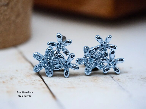 Avani Jewellers Silver Fancy Studs - 2.42