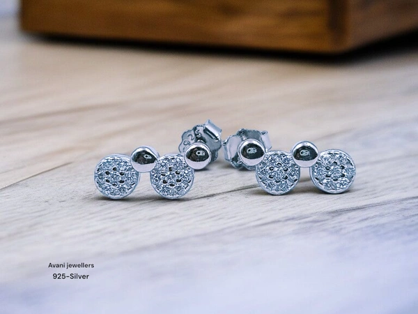 Avani Jewellers Silver Fancy Studs - 1.79