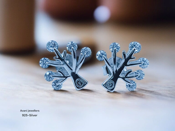 Avani Jewellers Silver Fancy Studs - 2.37
