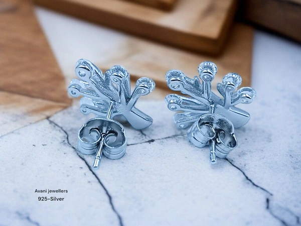 Avani Jewellers Silver Fancy Studs - 2.37