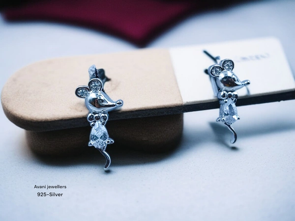Avani Jewellers Silver Fancy Studs - 1.76