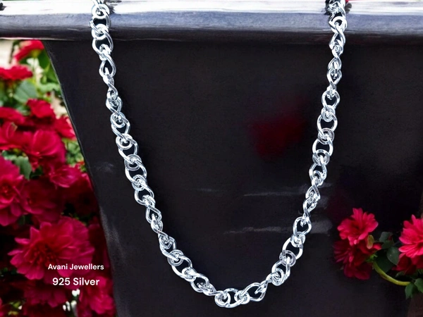 Avani Jewellers Silver Gents Chain - 15.13, 20