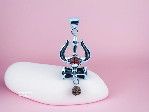 Silver God Pendant - MAROON, 5.33