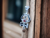 Silver God Pendant - MAROON, 5.33