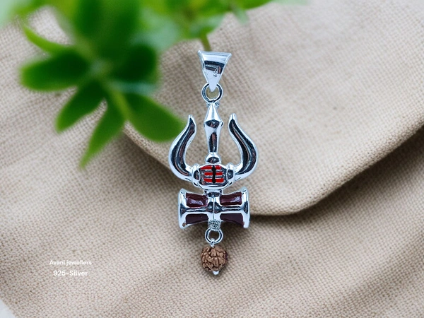 Silver God Pendant - RED, 5.08