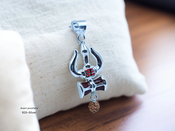 Silver God Pendant - RED, 5.08