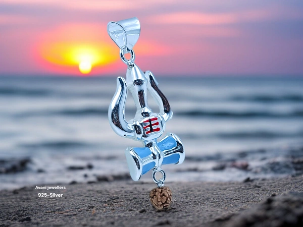 Silver God Pendant - BLUE, 5.12