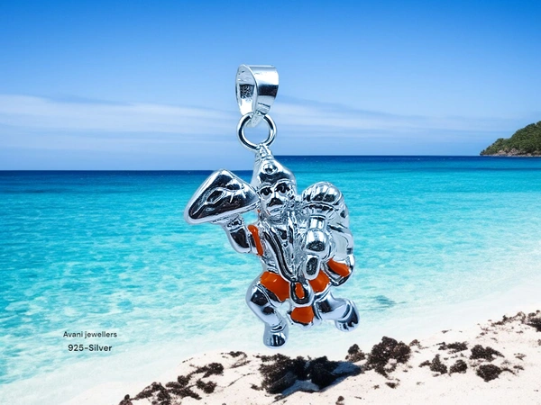 Silver God Pendant - 4.25