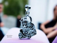 Silver God Pendant - 3.25