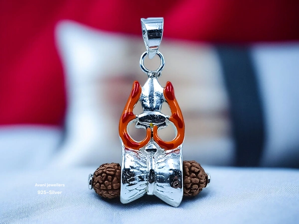 Silver God Pendant - ORANGE, 3.23