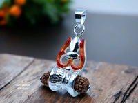 Silver God Pendant - ORANGE, 3.23