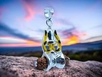 Silver God Pendant - YELLOW, 3.19