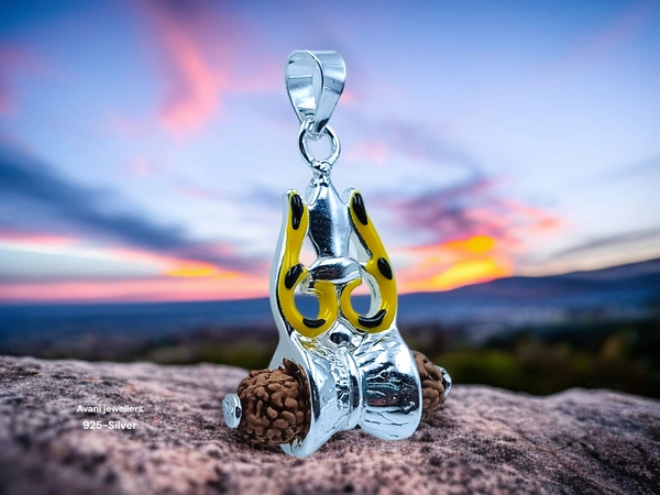 Silver God Pendant - YELLOW, 3.19