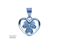 Avani Jewellers Silver Love Pendant - 1.2