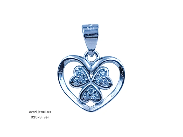 Avani Jewellers Silver Love Pendant - 1.2