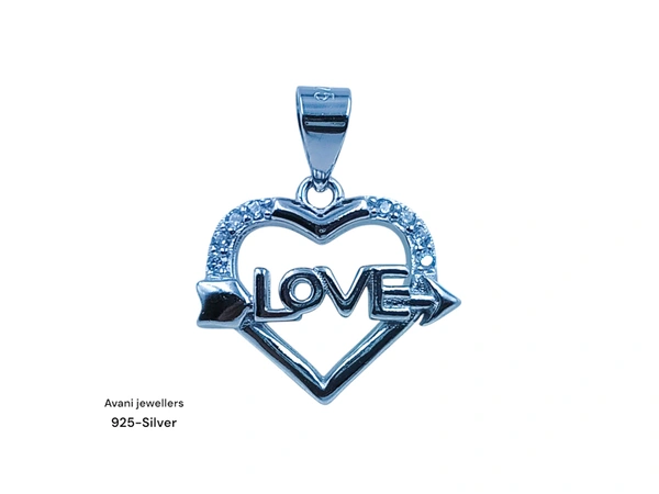 Avani Jewellers Silver Love Pendant - 1.22