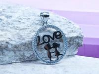 Avani Jewellers Silver Love Pendant - 3.73