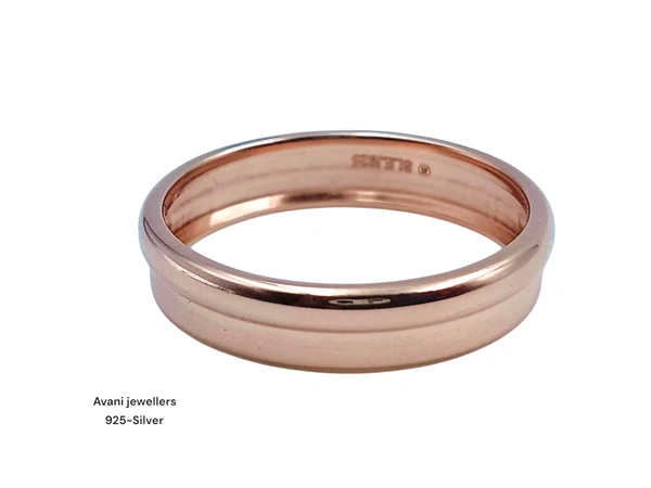 Avani Jewellers Silver Ladies Plain Ring - 2.45, 24, ROSE