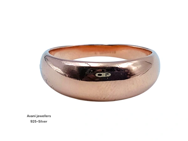 Avani Jewellers Silver Ladies Plain Ring - 3.65, 13.5, ROSE