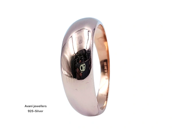 Avani Jewellers Silver Ladies Plain Ring - 3.65, 13.5, ROSE