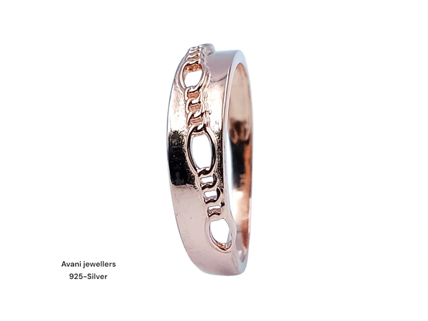 Avani Jewellers Silver Ladies Plain Ring - 1.39, 14, ROSE