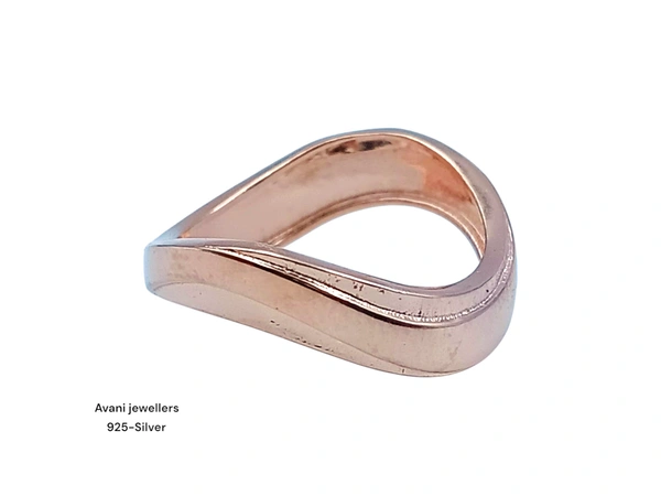 Avani Jewellers Silver Ladies Plain Ring - 2.37, 11, ROSE