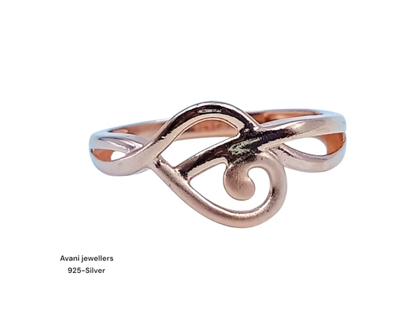Avani Jewellers Silver Ladies Plain Ring - 1.57, 13, ROSE
