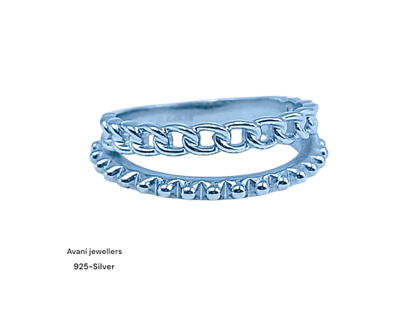 Avani Jewellers Silver Ladies Plain Ring - 2.91, 11