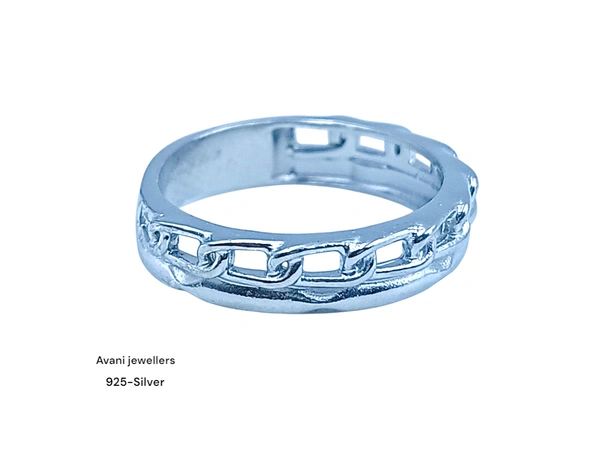 Avani Jewellers Silver Ladies Plain Ring - 2.45, 11