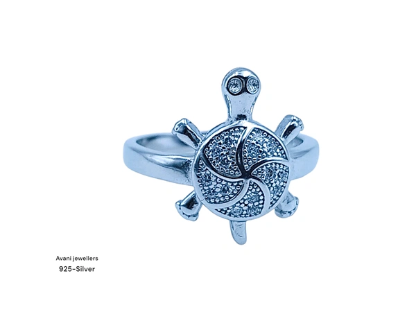 Avani Jewellers Silver Tortoise Fancy Ring - 2.92, 12