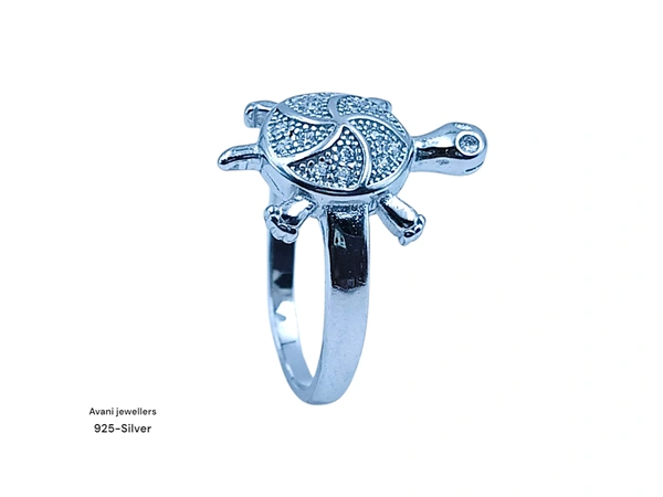 Avani Jewellers Silver Tortoise Fancy Ring - 2.92, 12