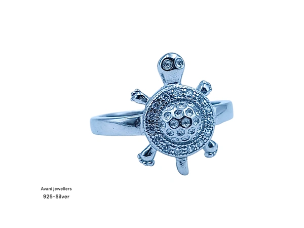 Avani Jewellers Silver Tortoise Fancy Ring - 3.15, 14