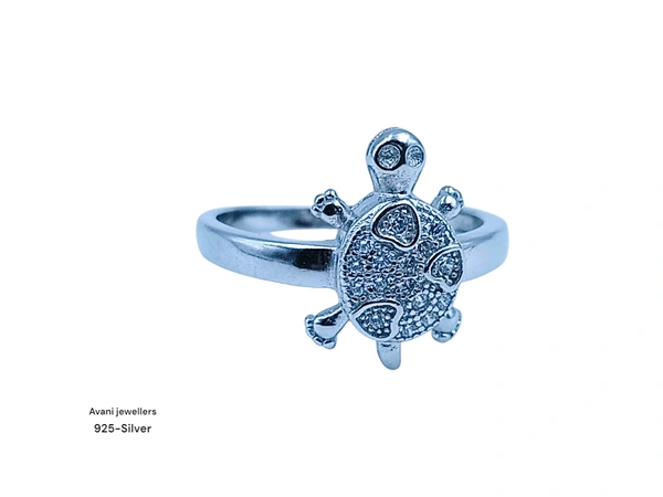 Avani Jewellers Silver Tortoise Fancy Ring - 3.06, 13