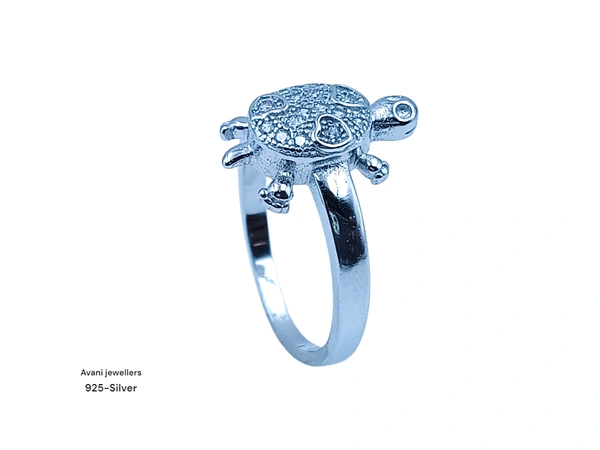 Avani Jewellers Silver Tortoise Fancy Ring - 3.06, 13