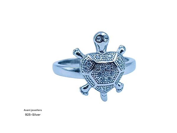 Avani Jewellers Silver Tortoise Fancy Ring - 3.07, 14