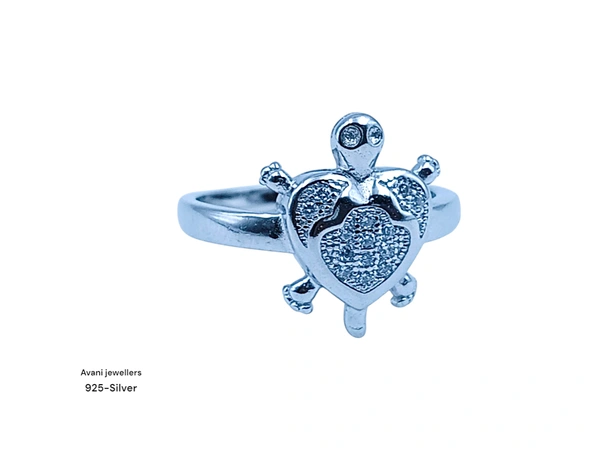 Avani Jewellers Silver Tortoise Fancy Ring - 3.05, 14