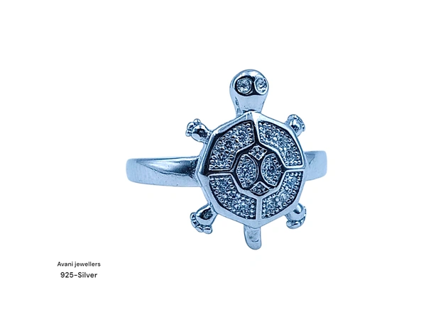 Avani Jewellers Silver Tortoise Fancy Ring - 3.02, 12