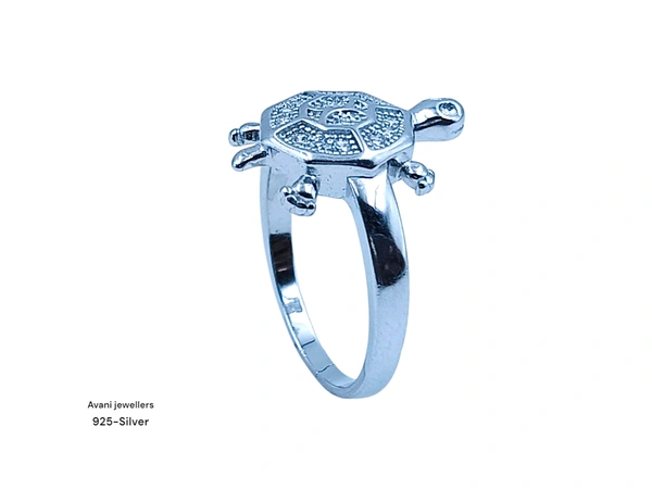 Avani Jewellers Silver Tortoise Fancy Ring - 3.02, 12
