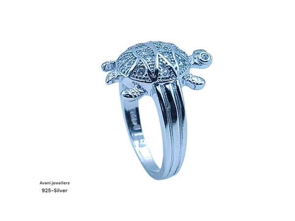 Avani Jewellers Silver Tortoise Fancy Ring - 5.39, 19