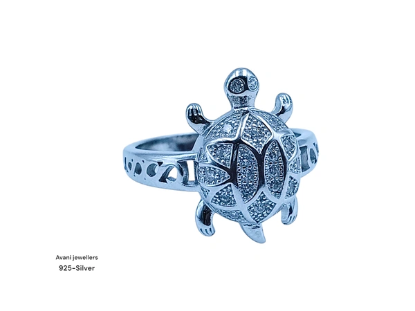 Avani Jewellers Silver Tortoise Fancy Ring - 5.42, 23