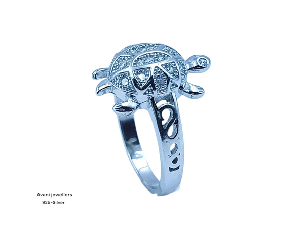 Avani Jewellers Silver Tortoise Fancy Ring - 5.42, 23