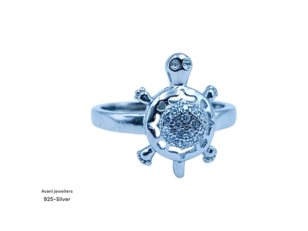 Avani Jewellers Silver Tortoise Fancy Ring - 3.07, 13