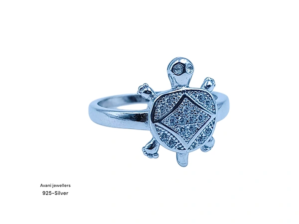 Avani Jewellers Silver Tortoise Fancy Ring - 3, 14