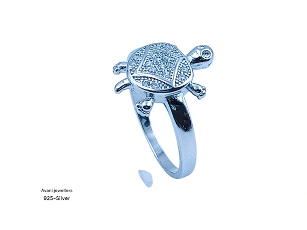 Avani Jewellers Silver Tortoise Fancy Ring - 3, 14