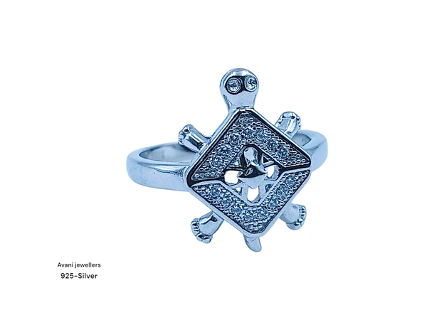 Avani Jewellers Silver Tortoise Fancy Ring - 3.24, 14